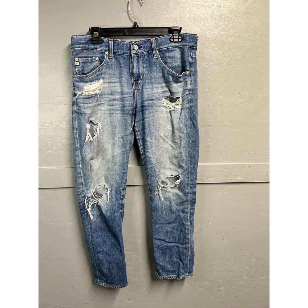 Adriano Goldschmied ex boyfriend slouchy distressed slim jeans size 28R EUC